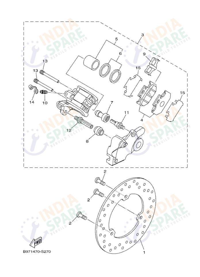 REAR BRAKE CALIPER